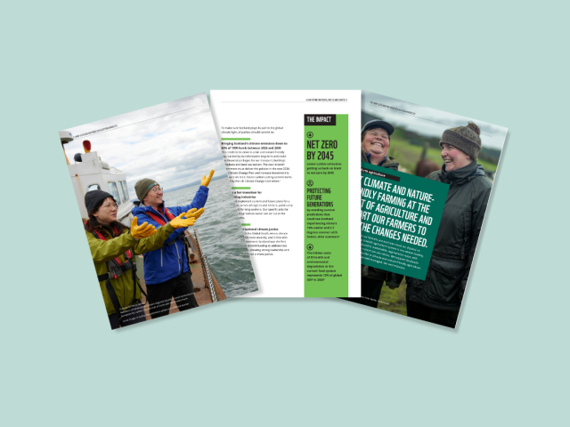 Three spreads from the WWF Scotland 2026 Holyrood Election Manifesto