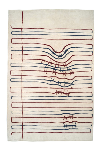 Ruled Paper (red, blue, white), 2018-2019