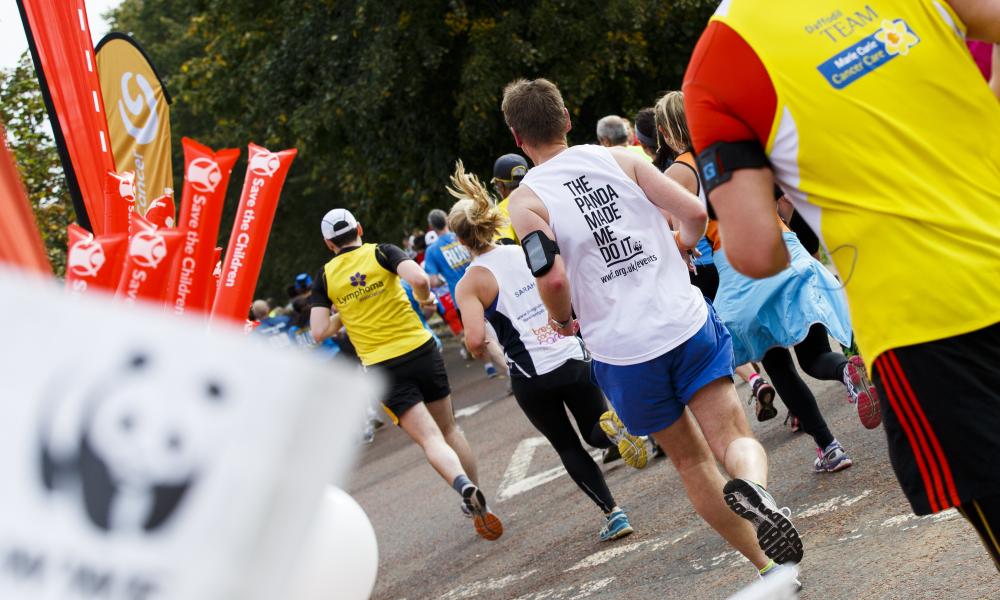 Runner from behind at Royal Parks Half