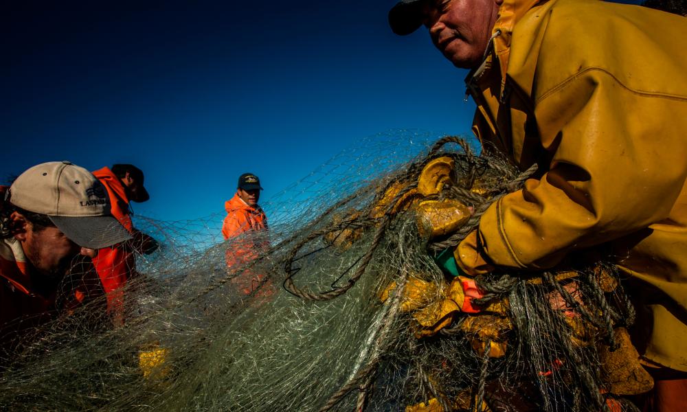 Crew on a fishing boat