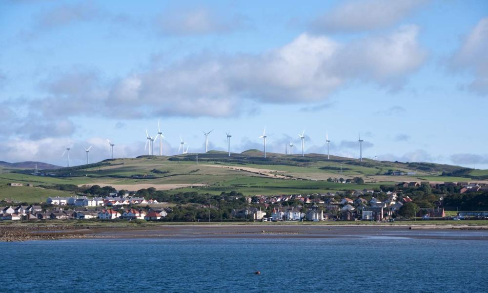 Wind farms on the Scottish coast