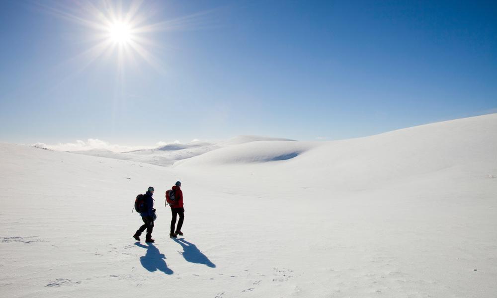 Mountaineers in Cairngorms winter