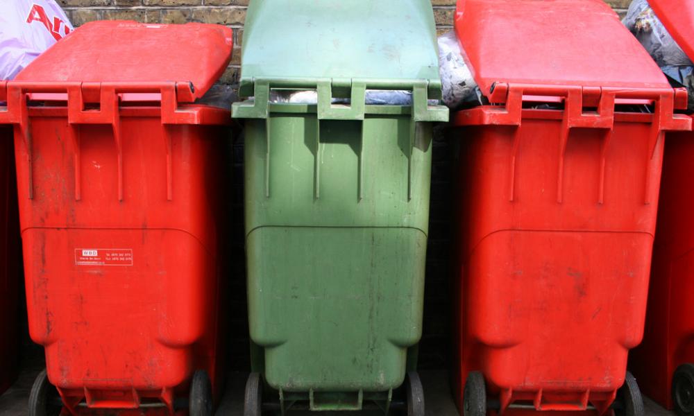 Refuse bins outside