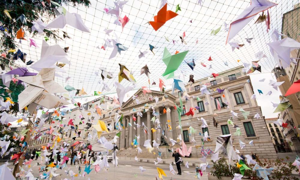 Origami migration to save Donana, Spain