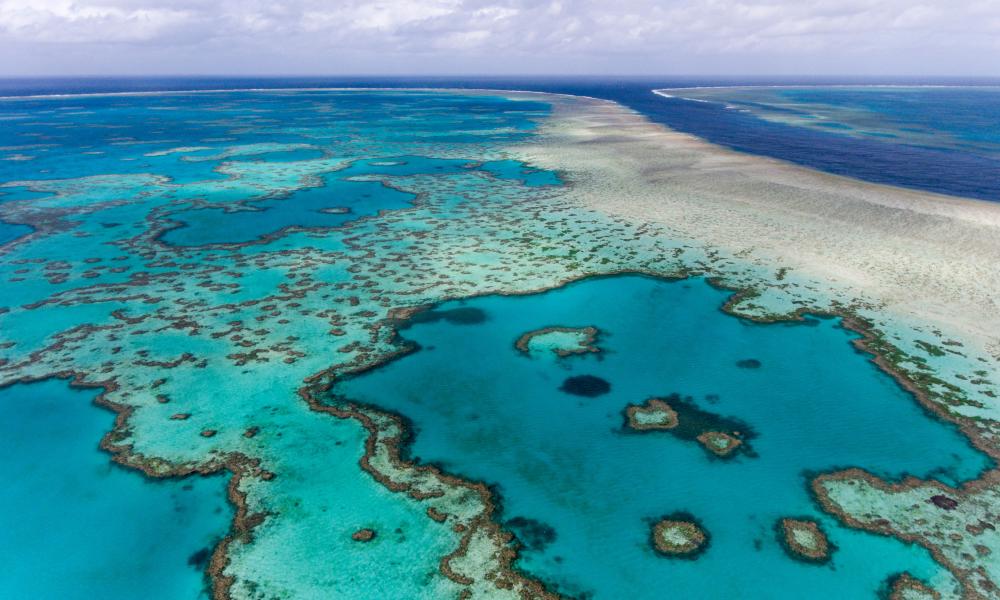 Aerial view of the Great Barrier Reef, Australia