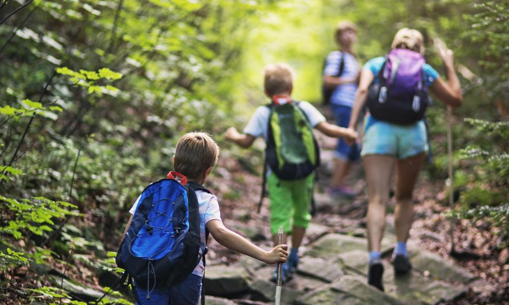 Family nature walking