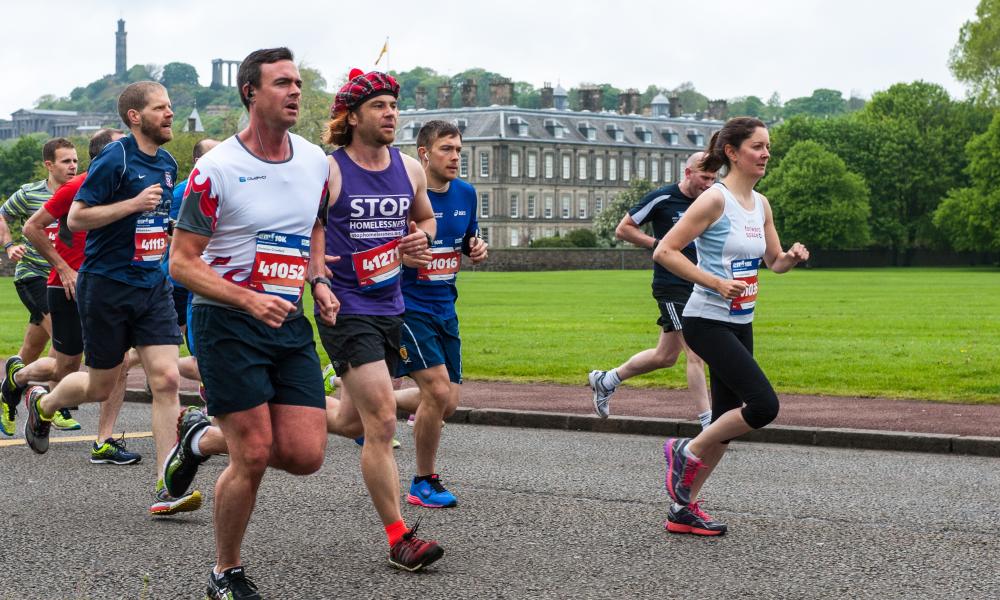 Runners taking part in Edinburgh Marathon Festival 