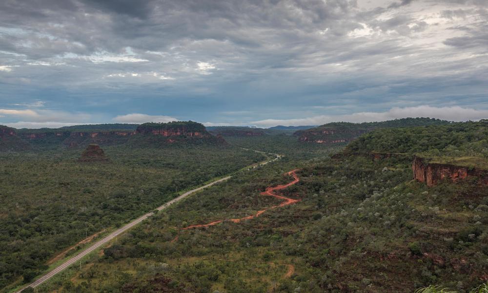 Sandstone formation at Chapada das Mesas in the region of Matopiba.