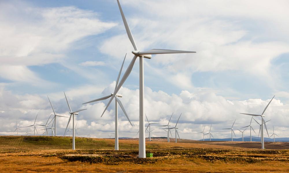 Whitlee wind farm on Eaglesham Moor