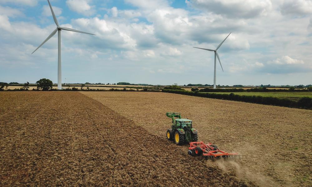 Tractor in a field