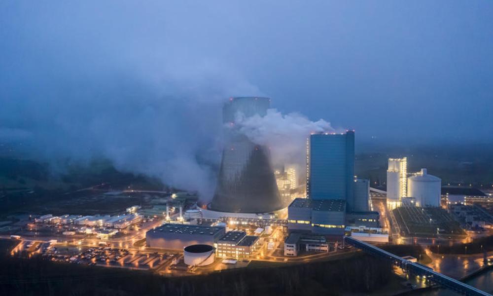 Projection Action at Datteln 4 Power Station in Germany