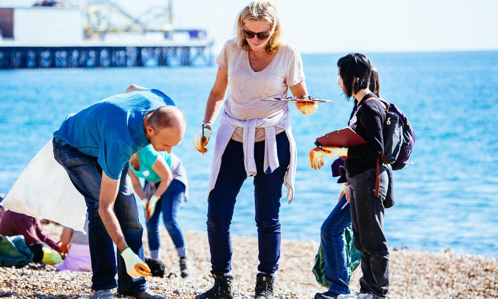 WWF-UK's Big Beach Clean. Brighton, UK.