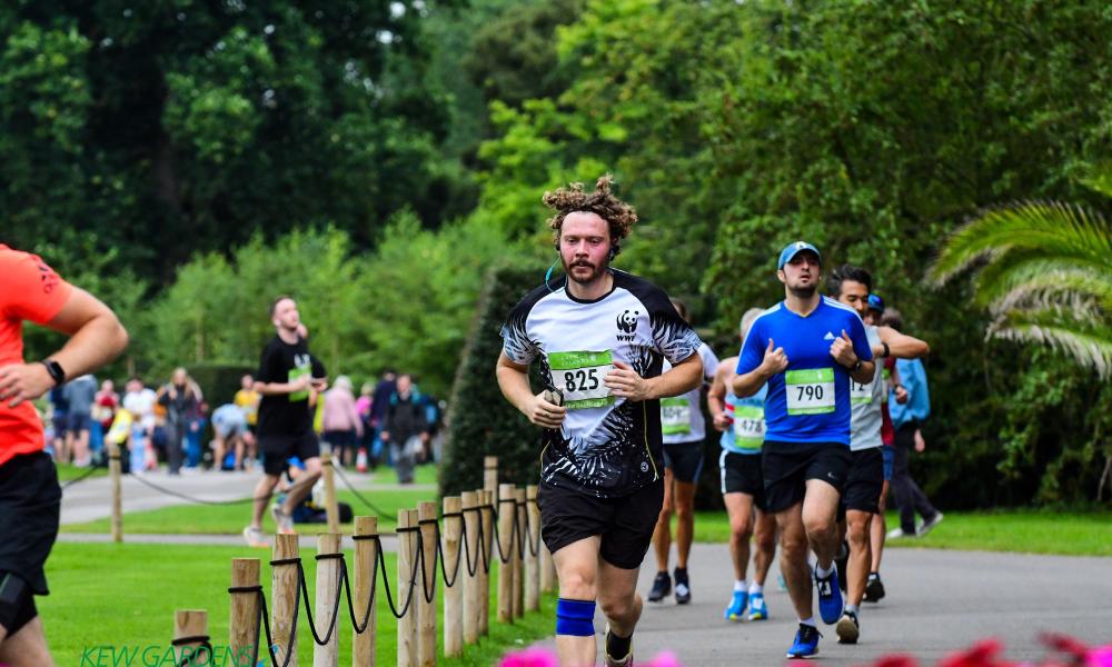 WWF runner passing through Kew Gardens