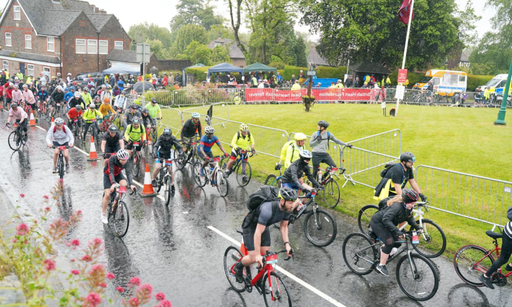 London to Brighton Cyclists reach Turners Hill