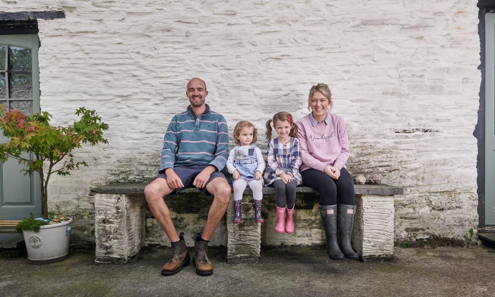 The family at Rest Farm, Carmarthenshire