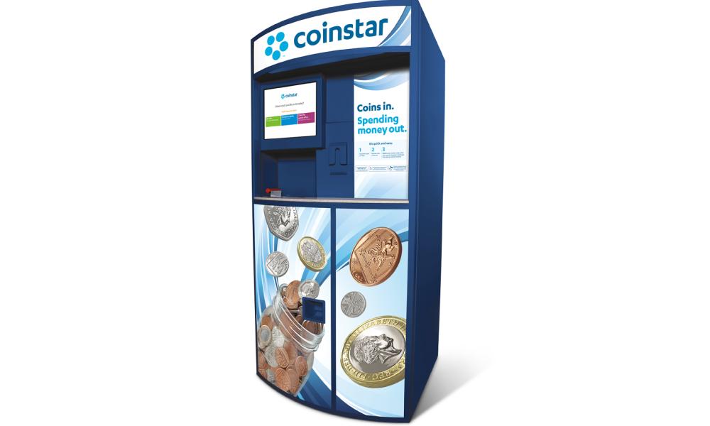 a vector image of a Coinstar machine