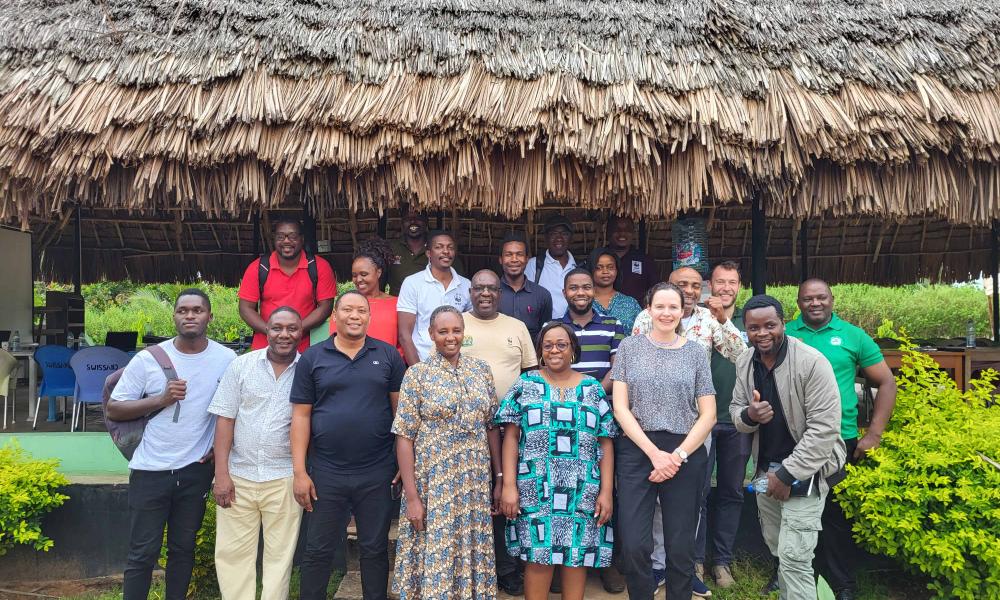 a group photo of the project team SWISSAID agroecology farm