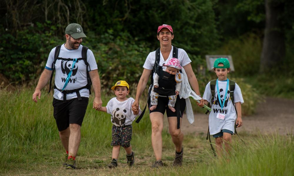 Family walking in a great wild walk