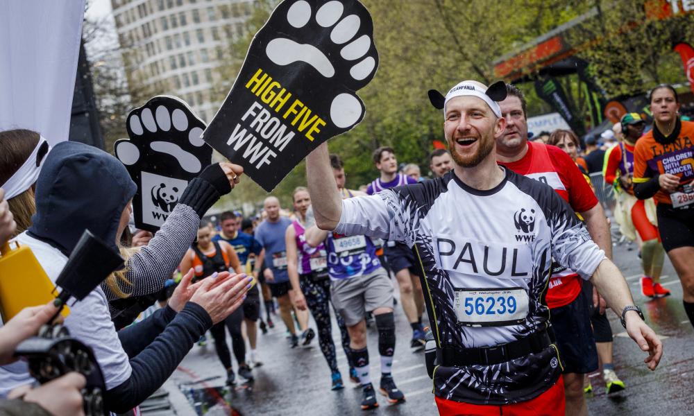 Runner at London Marathon
