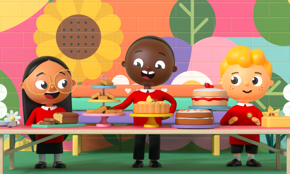 Akil hosting a bake sale at his school