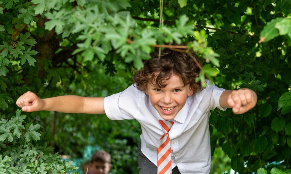 Pupils and staff at Evelyn Community Primary School in Prescot, Merseyside, on 16th July, 2025, take part in WWF’s Happy By Nature schools programme – helping children get their daily dose of nature through learning and play.