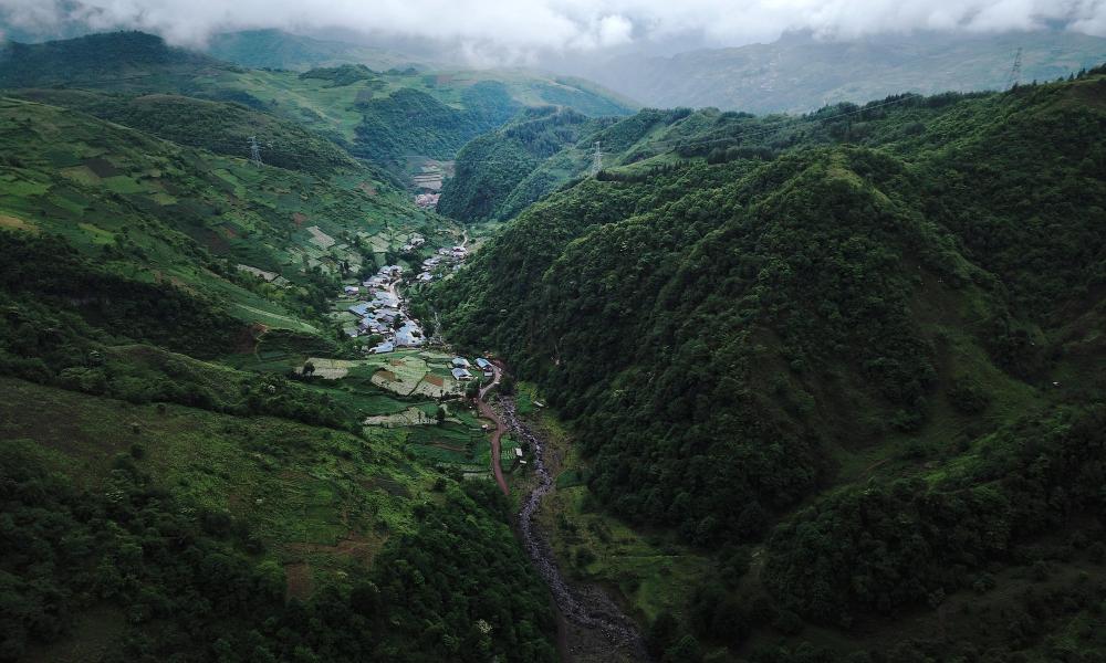 Meigu Dafengding National Nature Reserve and its surrounding villages