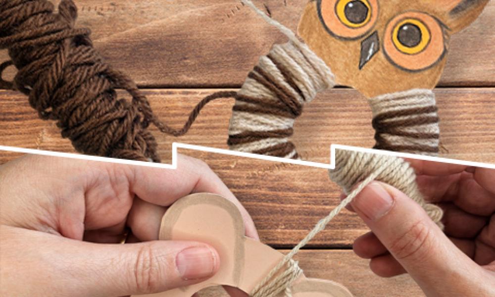 Winding thread around pom-pom templates