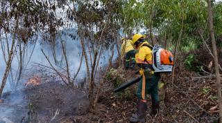 Fire brigade in Indigenous land Rondonia