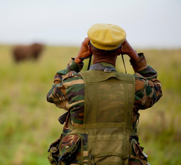 Harrison Kamande - rhino patrol ranger at Nairobi National Park, Kenya