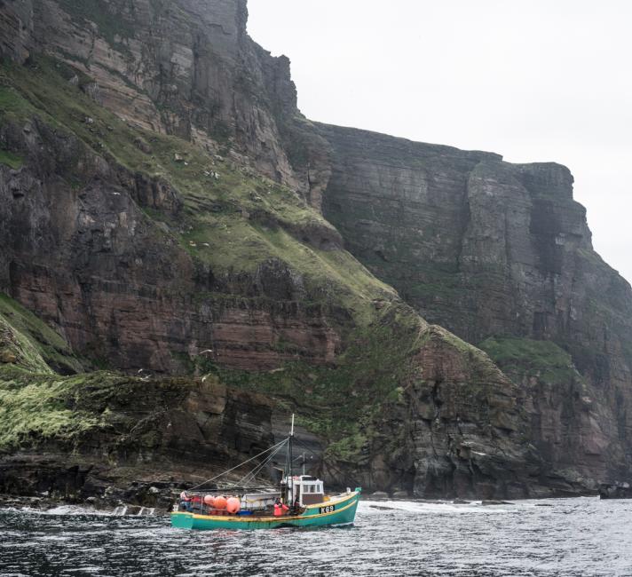 Boat on the Scottish coast