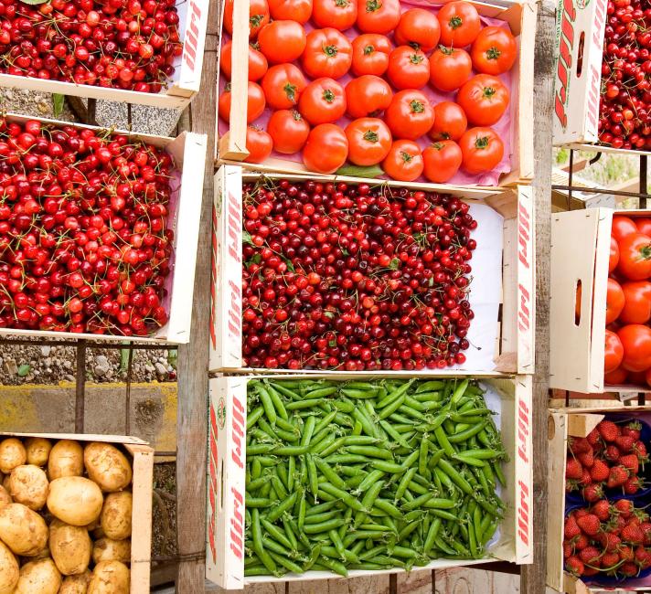 Fruits and vegetables for sale, Bosnia and Herzegovina