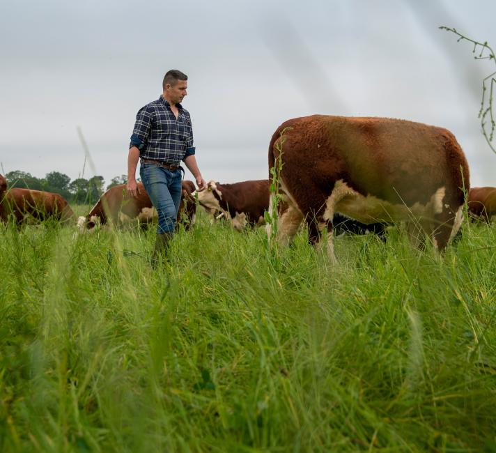 Farmer in field