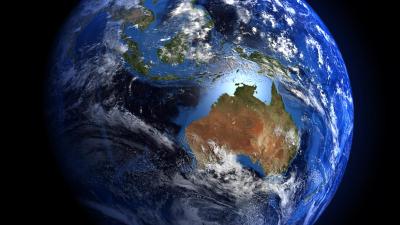 The Earth from space showing Australia and Indonesia