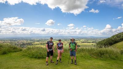 Trekkers on Kent Downs 50 