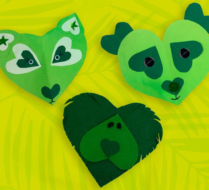Paper heart animals Paper heart animals