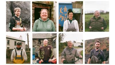 A collection of eight images of members of the Câr-y-Môr team