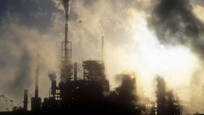 Pollution from petrochemical plant on Teeside, UK