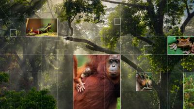 Forest image with species