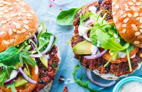 Crunchy Quinoa and Bean Burger