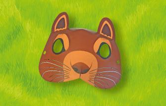 Red squirrel mask