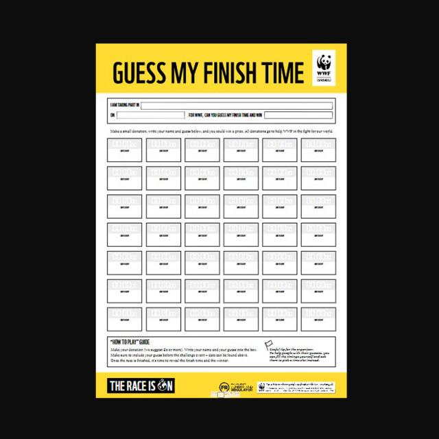 WWF Guess My Finish Time Poster