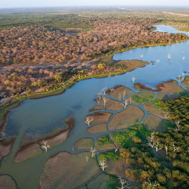 Aerial view of the Ruvuma transboundary landscape