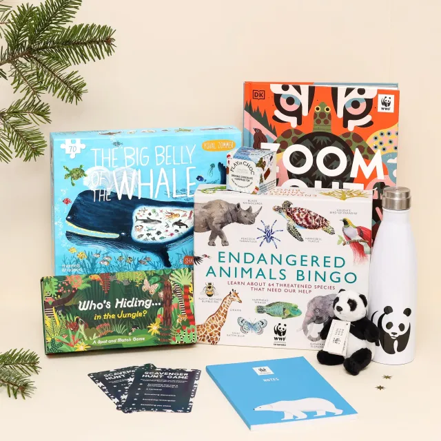 A selection of products in the WWF shop