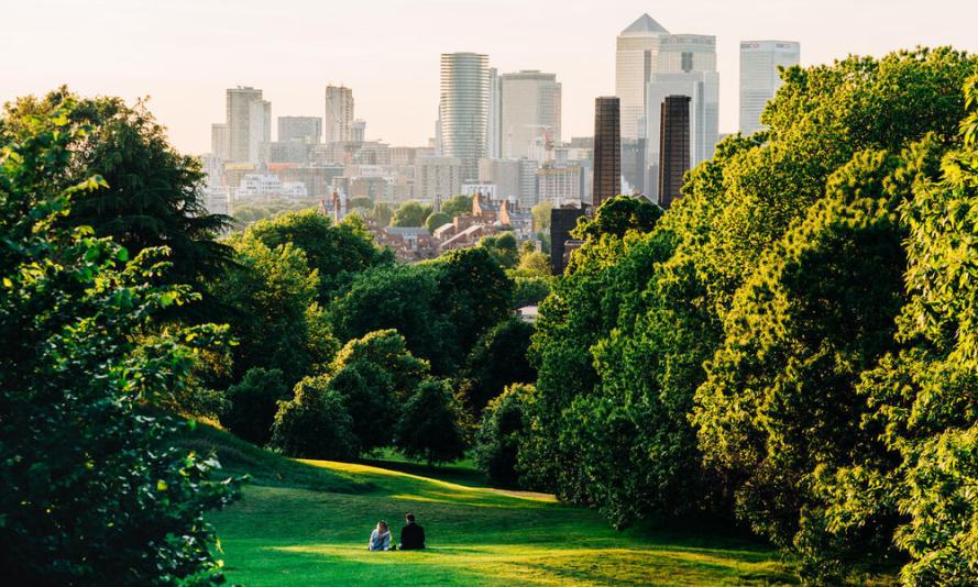 Canary Wharf from Greenwich Park