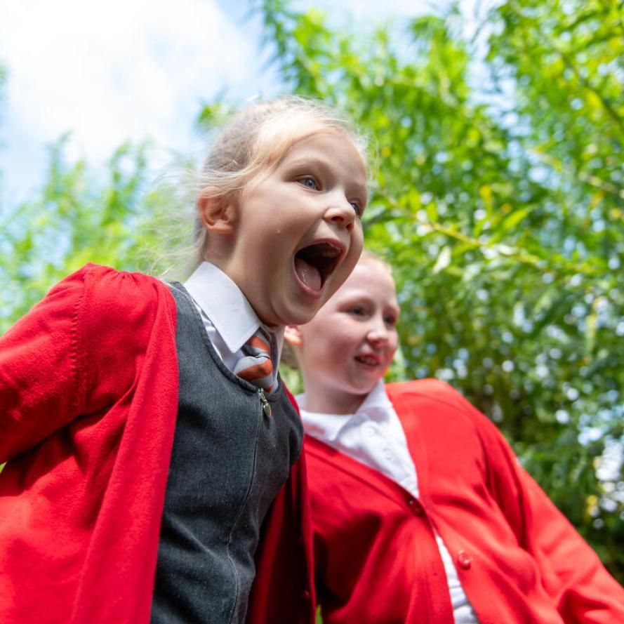 Pupils and staff  take part in WWF’s Happy By Nature schools programme – helping children get their daily dose of nature through learning and play.