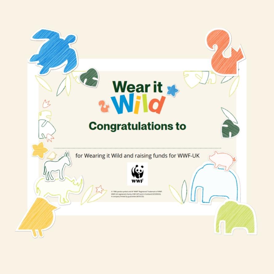 Wear it Wild Certificate 