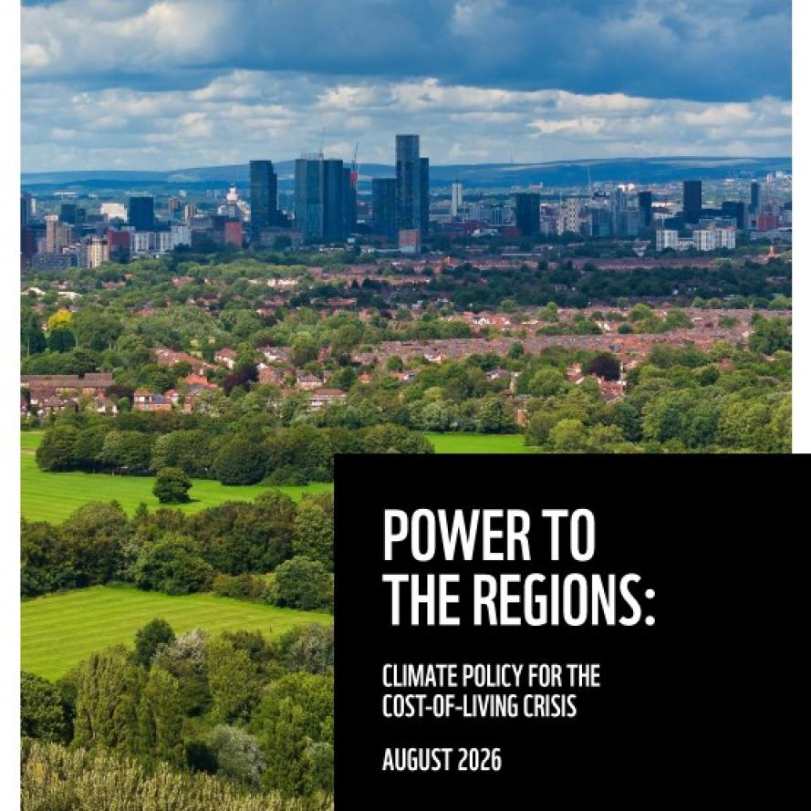 Cover of the report 'Power to the regions: Climate policy for the cost-of-living crisis'