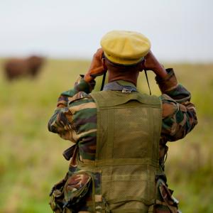Harrison Kamande - rhino patrol ranger at Nairobi National Park, Kenya
