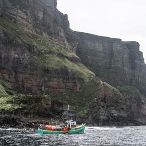 Boat on the Scottish coast