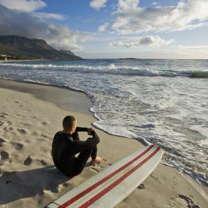 surfer on beach